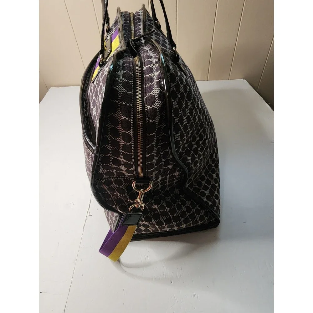 Kate Spade Travel Weekender Duffle Bag Large Brown And Purple Read Description